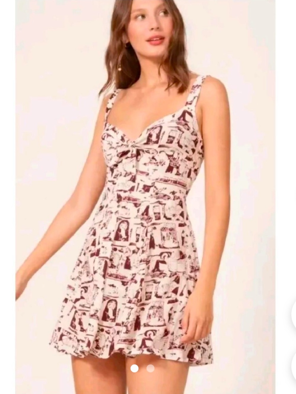 Reformation Monaco Mauve Ref Babe Photo-Print Mini Dress | 8